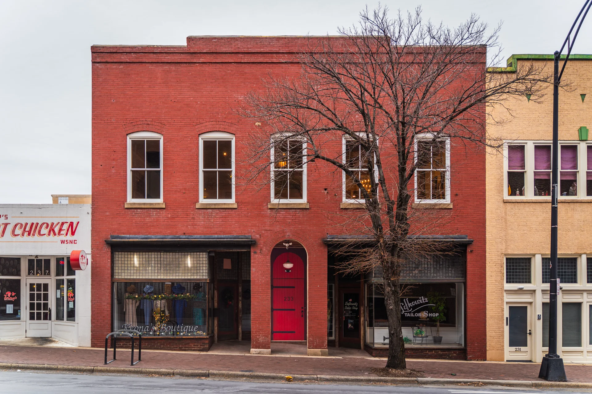 The Loft exterior — historic brick building in downtown Winston-Salem