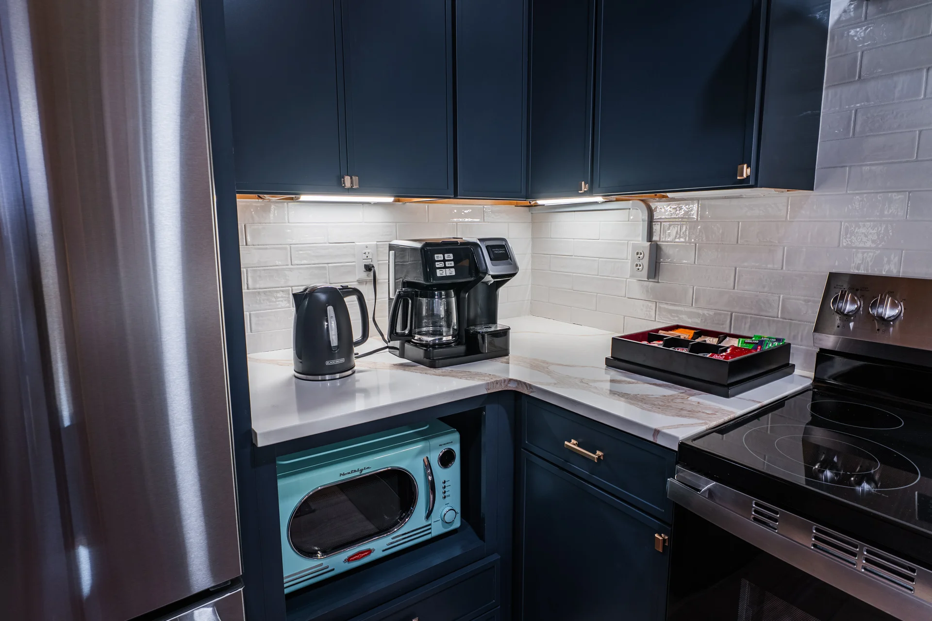 Kitchen pantry and coffee station