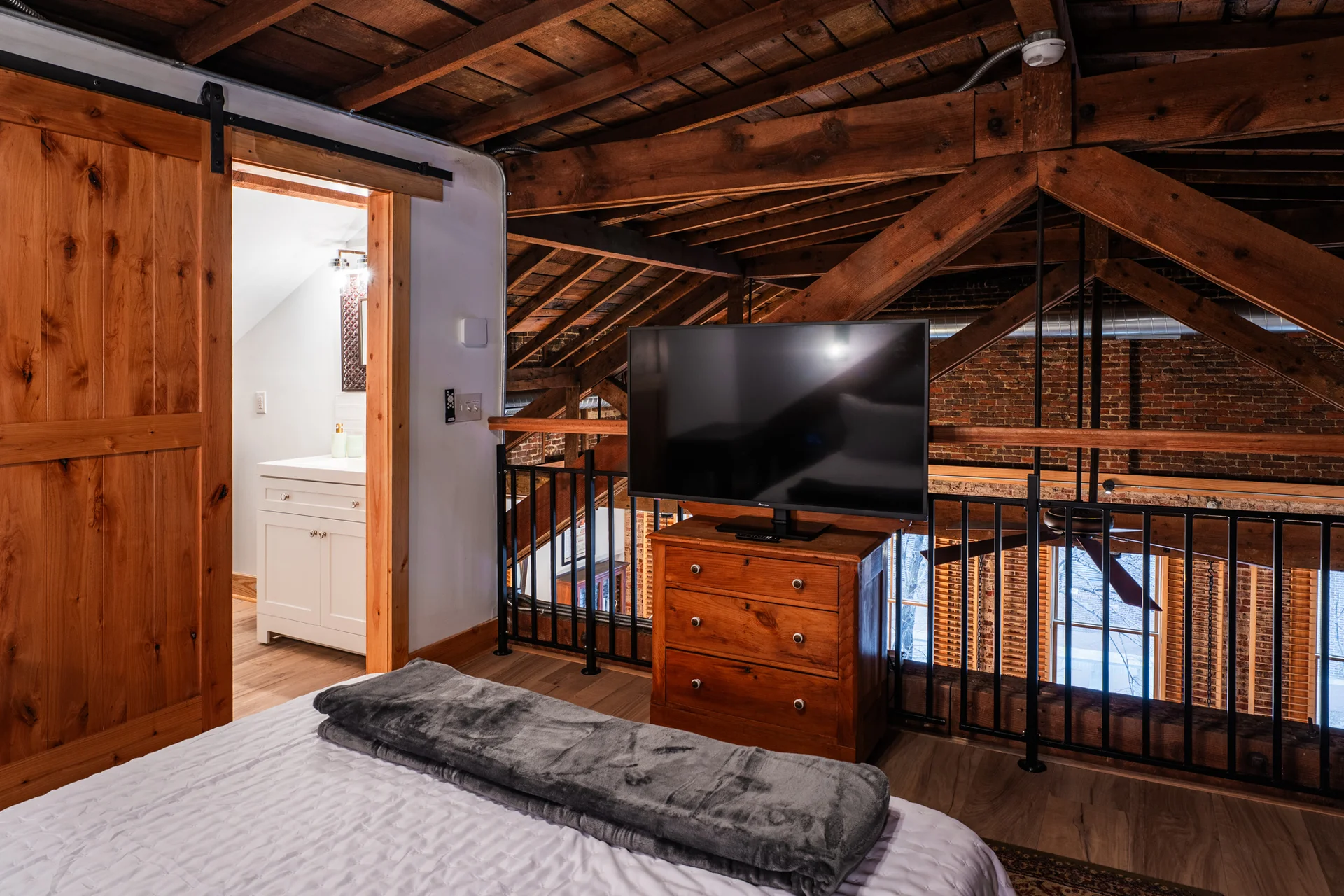 Mezzanine view of the loft below