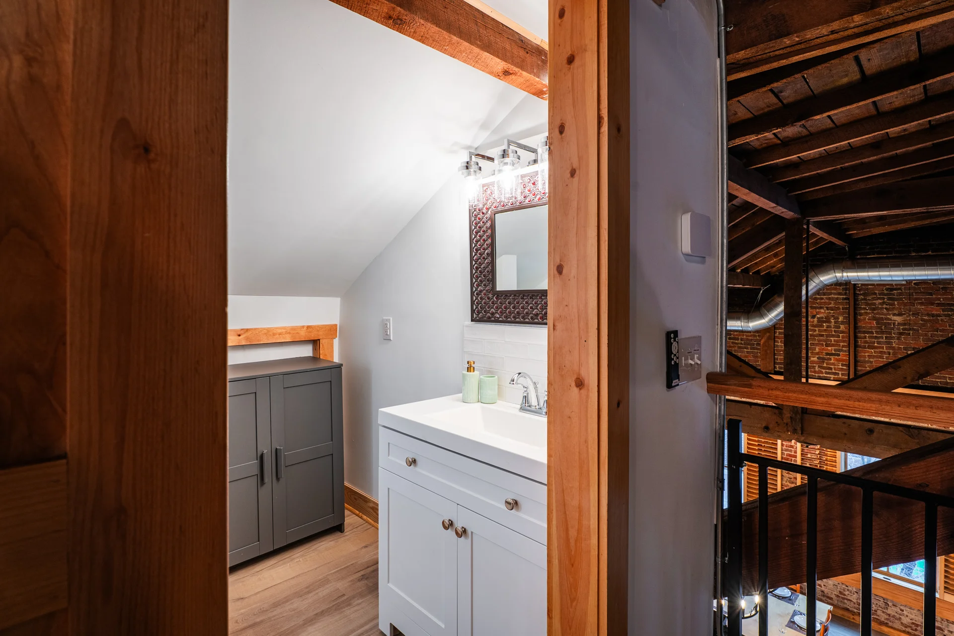 Mezzanine bedroom in natural light
